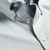 CHARLES TYRWHITT Button-Down Collar Non-Iron Oxford Twin Check Shirt - Olive Green 1 CHARLES TYRWHITT Button-Down Collar Non-Iron Oxford Twin Check Shirt - Olive Green -Charles Tyrwhitt Shop FOB0690OLV COLLAR DETAIL