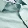 CHARLES TYRWHITT Semi-Spread Collar Non-Iron Stretch Texture Shirt - Teal Green -Charles Tyrwhitt Shop FOB0697TEL COLLAR DETAIL