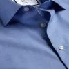 CHARLES TYRWHITT Semi-Spread Collar Non-Iron Cotton Linen Shirt - Cobalt B -Charles Tyrwhitt Shop FOB0700COB COLLAR DETAIL