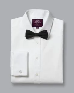 CHARLES TYRWHITT Marcella Bib Tuxedo Shirt - Wh -Charles Tyrwhitt Shop FOL0154WHT FOLD DOUBLE
