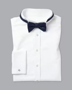 CHARLES TYRWHITT Wing Collar Marcella Bib Tuxedo Shirt - Wh -Charles Tyrwhitt Shop FOL0167WHT FOLD DOUBLE