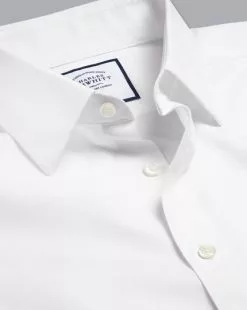 CHARLES TYRWHITT Non-Iron Poplin Shirt - Wh