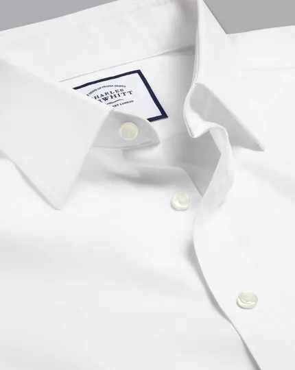 CHARLES TYRWHITT Non-Iron Poplin Shirt - Wh 3 CHARLES TYRWHITT Non-Iron Poplin Shirt - Wh
