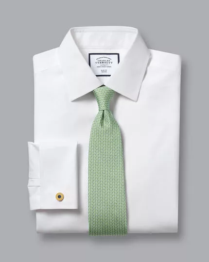 CHARLES TYRWHITT Non-Iron Poplin Shirt - Wh 7 CHARLES TYRWHITT Non-Iron Poplin Shirt - Wh - Image 5