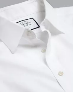 CHARLES TYRWHITT Non-Iron Twill Shirt - Wh