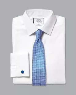 CHARLES TYRWHITT Non-Iron Twill Shirt - Wh -Charles Tyrwhitt Shop FON0409WHT FOLD DOUBLE