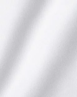 CHARLES TYRWHITT Extreme Spread Collar Non-Iron Twill Shirt - Wh -Charles Tyrwhitt Shop FON0668WHT FABRIC DETAIL