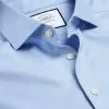 CHARLES TYRWHITT Spread Collar Non-Iron Herringbone Shirt - Sky B -Charles Tyrwhitt Shop FON0677SKY COLLAR DETAIL
