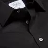 CHARLES TYRWHITT Non-Iron Poplin Shirt - Black -Charles Tyrwhitt Shop FON0709BLK DETAIL COLLAR