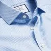 CHARLES TYRWHITT Spread Collar Non-Iron Bengal Stripe Shirt - Sky