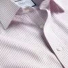 CHARLES TYRWHITT Non-Iron Twill Stripe Shirt - Blackberry P -Charles Tyrwhitt Shop FON2348BRP COLLAR DETAIL