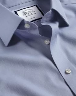 CHARLES TYRWHITT Non-Iron Twill Shirt - Indigo B