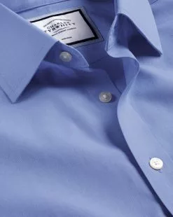 CHARLES TYRWHITT Non-Iron Poplin Shirt - Ocean B