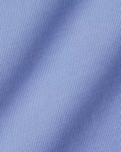 CHARLES TYRWHITT Non-Iron Poplin Shirt - Ocean B -Charles Tyrwhitt Shop FON2408OCE FABRIC DETAIL 1