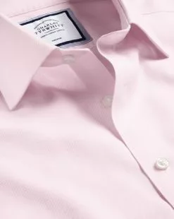 CHARLES TYRWHITT Non-Iron Royal Oxford Shirt - Light Pink