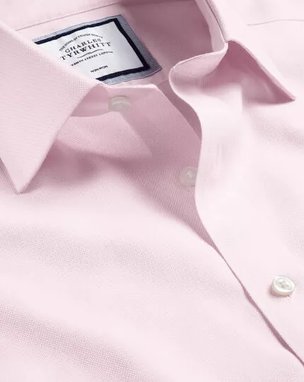 CHARLES TYRWHITT Non-Iron Royal Oxford Shirt - Light Pink 3 CHARLES TYRWHITT Non-Iron Royal Oxford Shirt - Light Pink