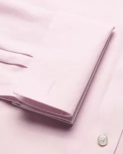 CHARLES TYRWHITT Non-Iron Royal Oxford Shirt - Light Pink 14 CHARLES TYRWHITT Non-Iron Royal Oxford Shirt - Light Pink -Charles Tyrwhitt Shop FON2438LPK DOUBLE CUFF