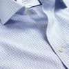 CHARLES TYRWHITT Spread Collar Non-Iron Stripe Shirt - Ocean B -Charles Tyrwhitt Shop FON2462OCE COLLAR DETAIL