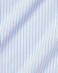 CHARLES TYRWHITT Spread Collar Non-Iron Stripe Winchester Shirt - Ocean B 13 CHARLES TYRWHITT Spread Collar Non-Iron Stripe Winchester Shirt - Ocean B -Charles Tyrwhitt Shop FON2464OCE FABRIC DETAIL
