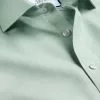 CHARLES TYRWHITT Spread Collar Non-Iron Henley Weave Shirt - Light Green -Charles Tyrwhitt Shop FON2482LGN COLLAR DETAIL