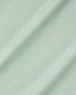 CHARLES TYRWHITT Spread Collar Non-Iron Henley Weave Shirt - Light Green -Charles Tyrwhitt Shop FON2482LGN FABRIC DETAIL