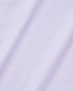 CHARLES TYRWHITT Spread Collar Non-Iron Henley Weave Shirt - Lilac P -Charles Tyrwhitt Shop FON2482LLC FABRIC DETAIL