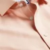 CHARLES TYRWHITT Spread Collar Non-Iron Henley Weave Shirt - Peach -Charles Tyrwhitt Shop FON2482PCH COLLAR DETAIL