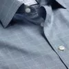 CHARLES TYRWHITT Semi-Spread Collar Egyptian Cotton Twill Prince Of Wales Shirt - Steel B
