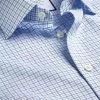 CHARLES TYRWHITT Semi-Spread Collar Egyptian Cotton Twill Double Check Shirt - Ocean B -Charles Tyrwhitt Shop FOR2330OCE COLLAR DETAIL