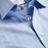 CHARLES TYRWHITT Semi-Spread Collar Egyptian Cotton Twill Check Shirt - Cornflower B
