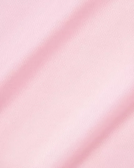 CHARLES TYRWHITT Semi-Spread Collar Egyptian Cotton Berkshire Weave Shirt - Pink 9 CHARLES TYRWHITT Semi-Spread Collar Egyptian Cotton Berkshire Weave Shirt - Pink - Image 7