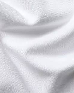 CHARLES TYRWHITT Tyrwhitt Pique Polo - Wh -Charles Tyrwhitt Shop JEP0340WHT FABRIC DETAIL