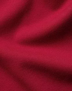 CHARLES TYRWHITT Tyrwhitt Pique Polo - R -Charles Tyrwhitt Shop JEP0360RED FABRIC DETAIL