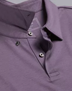 CHARLES TYRWHITT Smart Jersey Polo - Lavender P