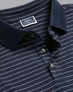 CHARLES TYRWHITT Tyrwhitt Pique Polo - Navy & Wh