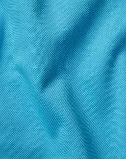 CHARLES TYRWHITT Tyrwhitt Pique Polo - Turquoise B -Charles Tyrwhitt Shop JEP0377TQB FABRIC DETAIL