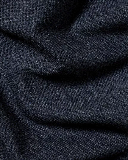 CHARLES TYRWHITT Navy Melange Tyrwhitt Pique P 7 CHARLES TYRWHITT Navy Melange Tyrwhitt Pique P - Image 5