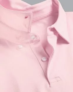 CHARLES TYRWHITT Smart Jersey Polo - Light Pink