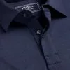 CHARLES TYRWHITT Cotton TENCEL™ Mix Long Sleeve Polo - Indigo B
