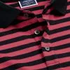 CHARLES TYRWHITT Striped Tyrwhitt Pique Polo - Coral & Navy
