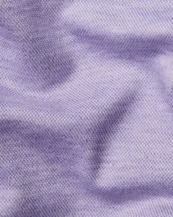 CHARLES TYRWHITT Birdseye Pique Polo - Mauve P -Charles Tyrwhitt Shop JEP0393MAU FABRIC DETAIL
