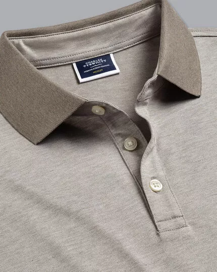 CHARLES TYRWHITT Birdseye Pique Polo - Moch 3 CHARLES TYRWHITT Birdseye Pique Polo - Moch