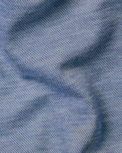 CHARLES TYRWHITT Birdseye Pique Polo - Royal B -Charles Tyrwhitt Shop JEP0393RYL FABRIC DETAIL