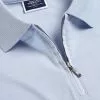 CHARLES TYRWHITT Tyrwhitt Cool Zip-Neck Polo - Light B -Charles Tyrwhitt Shop JEP0395LBU COLLAR DETAIL