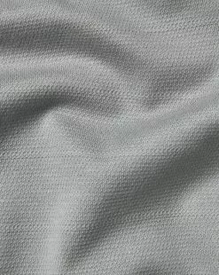 CHARLES TYRWHITT Tyrwhitt Cool Zip-Neck Polo - Light Grey -Charles Tyrwhitt Shop JEP0395LGY FABRIC DETAIL