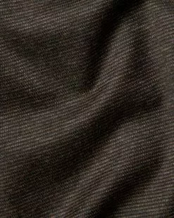CHARLES TYRWHITT Birdseye Stripe Jacquard Polo - Chocolate Brown -Charles Tyrwhitt Shop JEP0397CHC FABRIC DETAIL