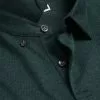 CHARLES TYRWHITT Birdseye Stripe Jacquard Polo - Dark Green -Charles Tyrwhitt Shop JEP0397DGN COLLAR DETAIL