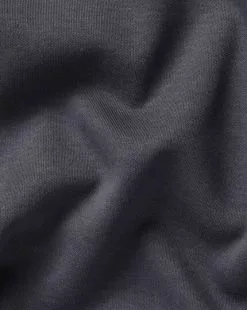 CHARLES TYRWHITT Combed Cotton Long Sleeve Polo - Dark Grey 11 CHARLES TYRWHITT Combed Cotton Long Sleeve Polo - Dark Grey -Charles Tyrwhitt Shop JEP0400DGY FABRIC DETAIL