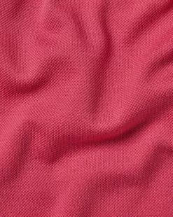 CHARLES TYRWHITT Tyrwhitt Pique Polo - Coral Pink -Charles Tyrwhitt Shop JEP0402COR FABRIC DETAIL