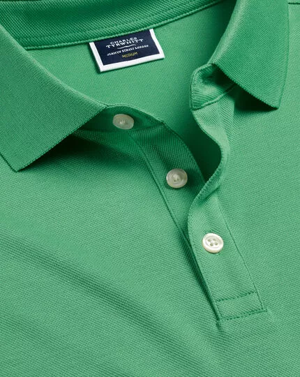 CHARLES TYRWHITT Tyrwhitt Pique Polo - Green 3 CHARLES TYRWHITT Tyrwhitt Pique Polo - Green